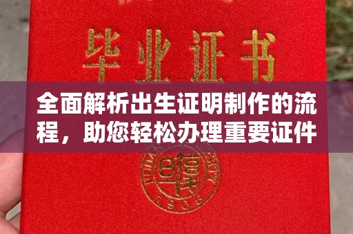 西陵全面解析出生证明制作的流程，助您轻松办理重要证件