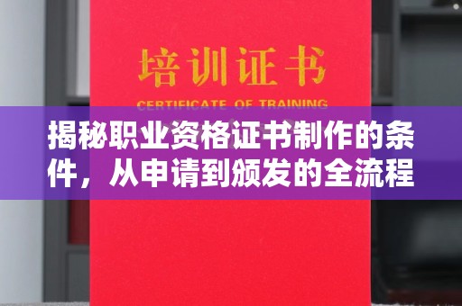 西陵揭秘职业资格证书制作的条件，从申请到颁发的全流程解析